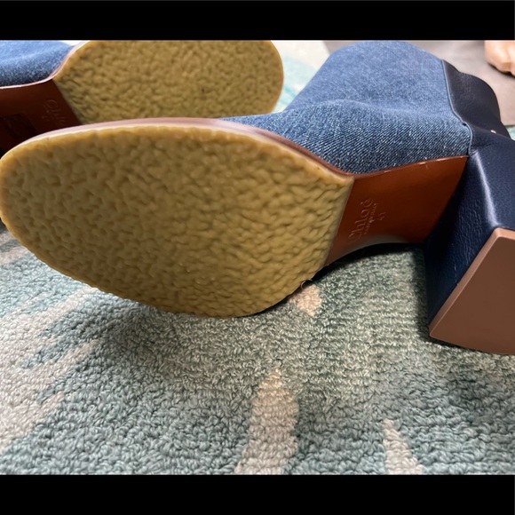 Chloe Edith Denim & Leather Short Boots - Picture 13 of 16